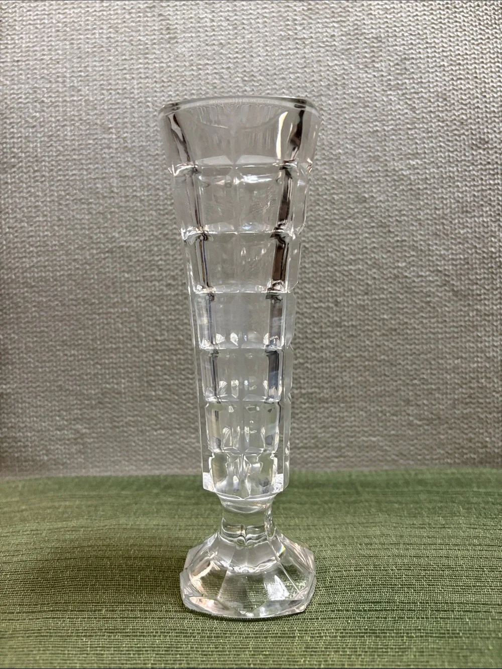 Clear Textured Glass Bud Vase - Classic Clear